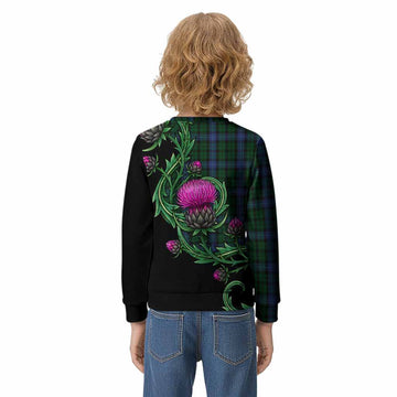 MacIntyre (McIntyre) Tartan Kid Knitted Sweatshirt Resilient Scottish Thistle - Tartan Vibes Clothing