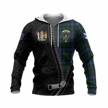 MacIntyre (McIntyre) Tartan Knitted Hoodie New Zealand Pattern Unique Zipper Stylized
