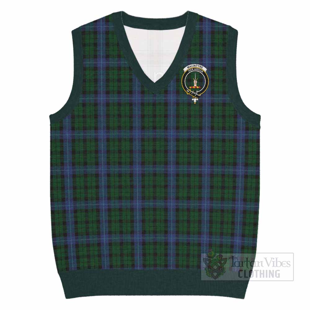MacIntyre (McIntyre) Tartan Knitted V-Neck Vest with Family Crest - Tartan Vibes Clothing