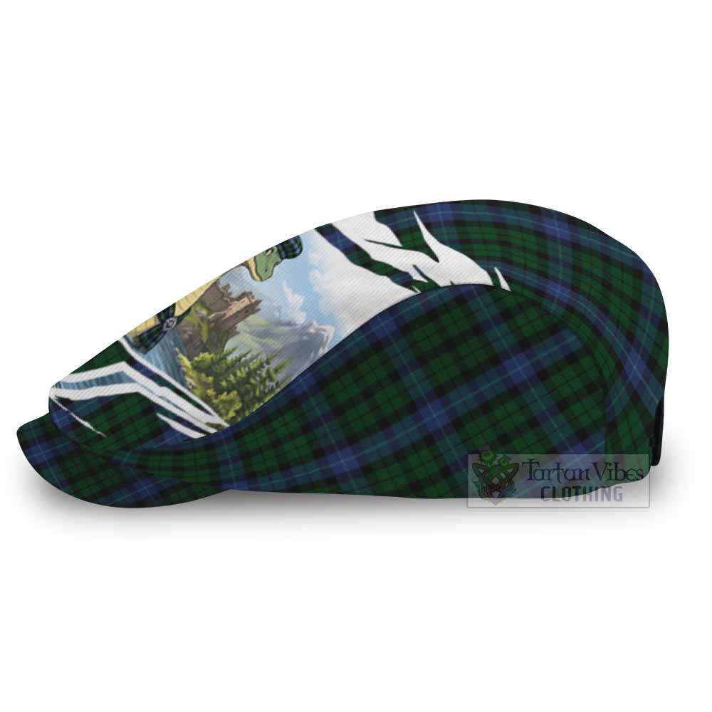 MacIntyre (McIntyre) Tartan Loch Ness Monster Scottish Heritage Art Flat Cap, Jeff Cap