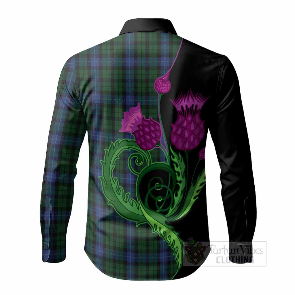 MacIntyre (McIntyre) Tartan Long Sleeve Button Shirts Traditional Scottish Thistle