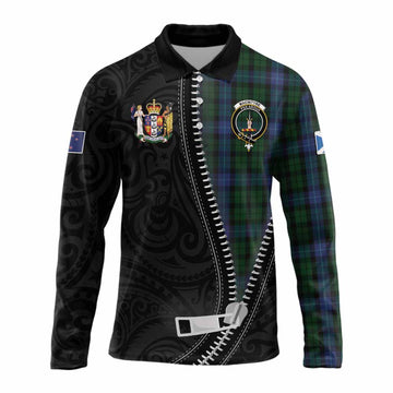 MacIntyre (McIntyre) Tartan Long Sleeve Polo Shirt New Zealand Pattern Unique Zipper Stylized