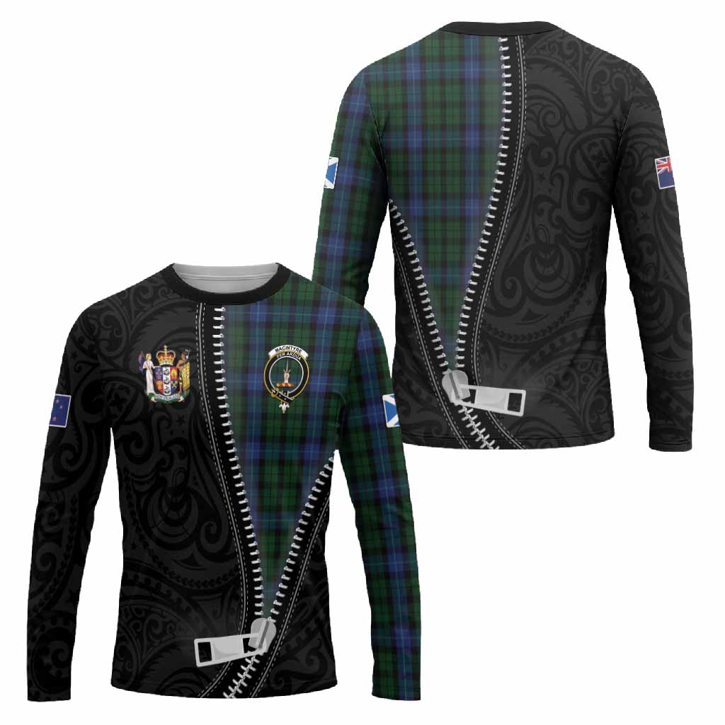 MacIntyre (McIntyre) Tartan Long Sleeve T-Shirt New Zealand Pattern Unique Zipper Stylized