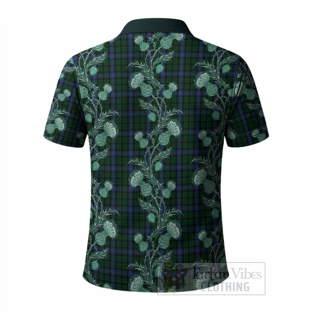 MacIntyre (McIntyre) Tartan Polo Shirt Seamless Scottish Thistle Flowers