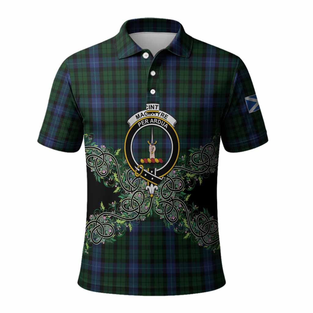 MacIntyre (McIntyre) Tartan Polo Shirt Thistle Scottish Spirit
