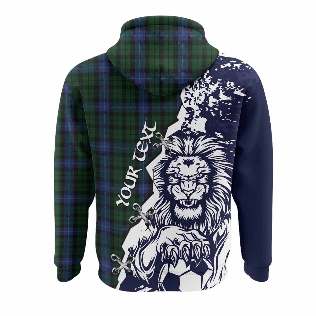 MacIntyre (McIntyre) Tartan Scottish Hoodie Angry Lion With Soccer Ball Style