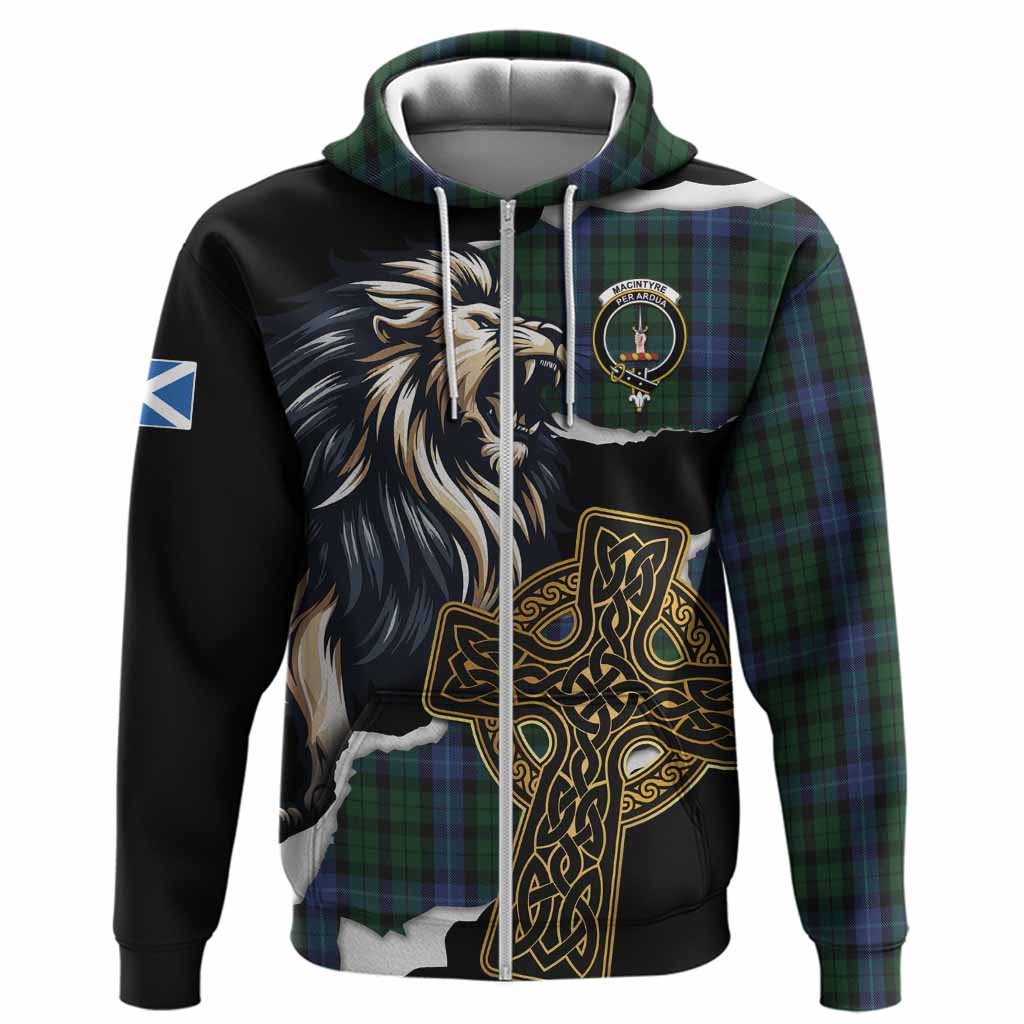 MacIntyre (McIntyre) Tartan Scottish Hoodie Lion Celtic Heritage