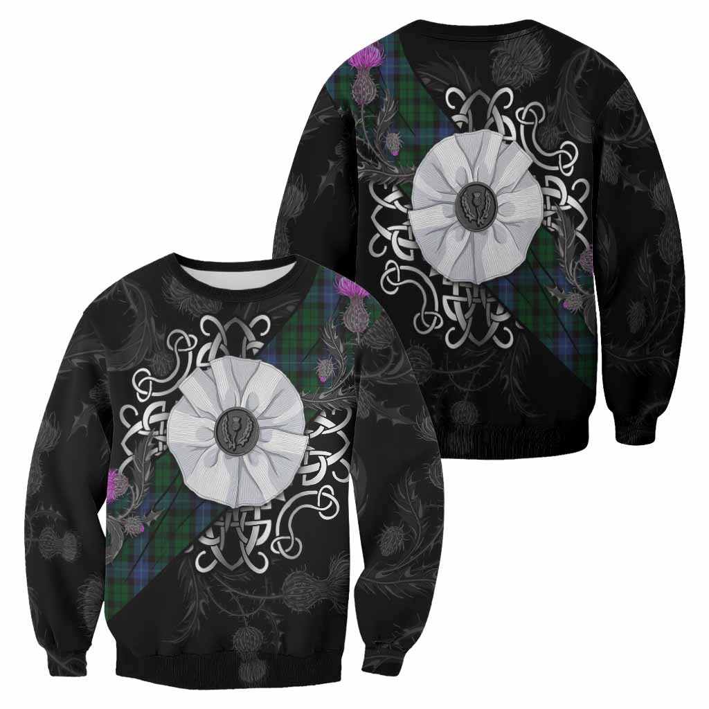 MacIntyre (McIntyre) Tartan Sweatshirt Jacobite White Rose - Tartan Vibes Clothing