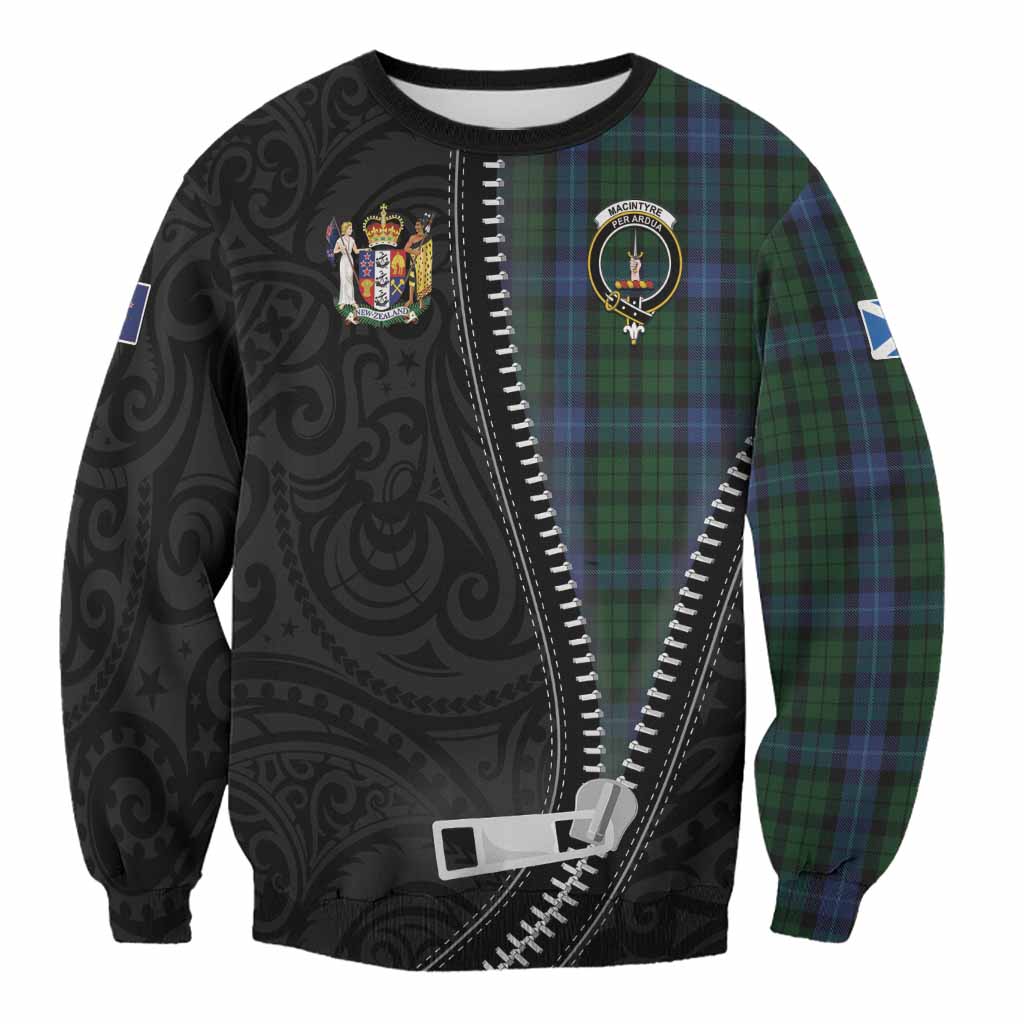 MacIntyre (McIntyre) Tartan Sweatshirt New Zealand Pattern Unique Zipper Stylized