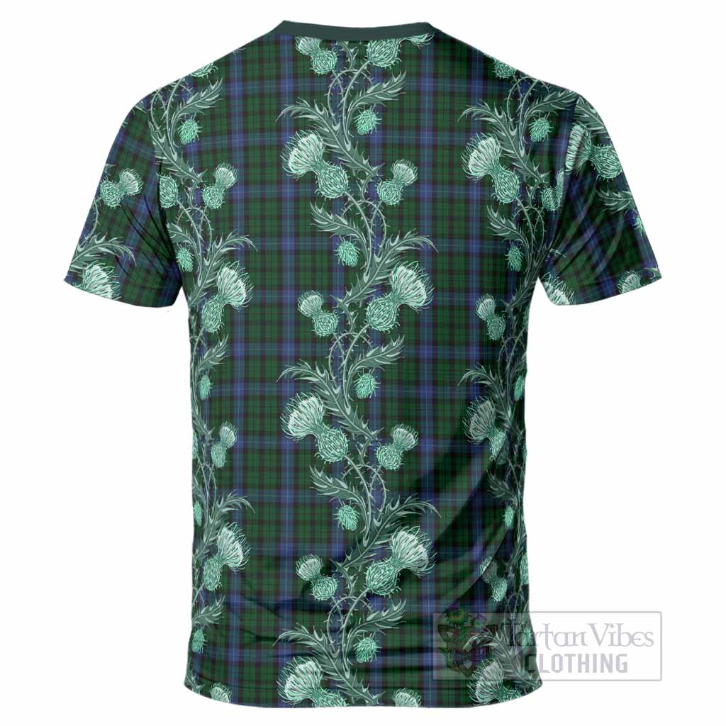 MacIntyre (McIntyre) Tartan T-Shirt Seamless Scottish Thistle Flowers