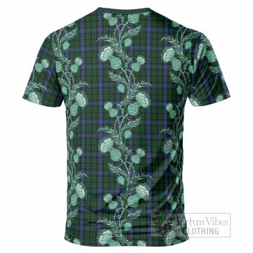 MacIntyre (McIntyre) Tartan T-Shirt Seamless Scottish Thistle Flowers