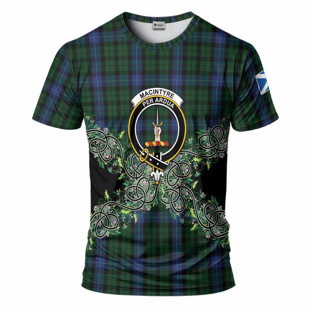 MacIntyre (McIntyre) Tartan T-Shirt Thistle Scottish Spirit