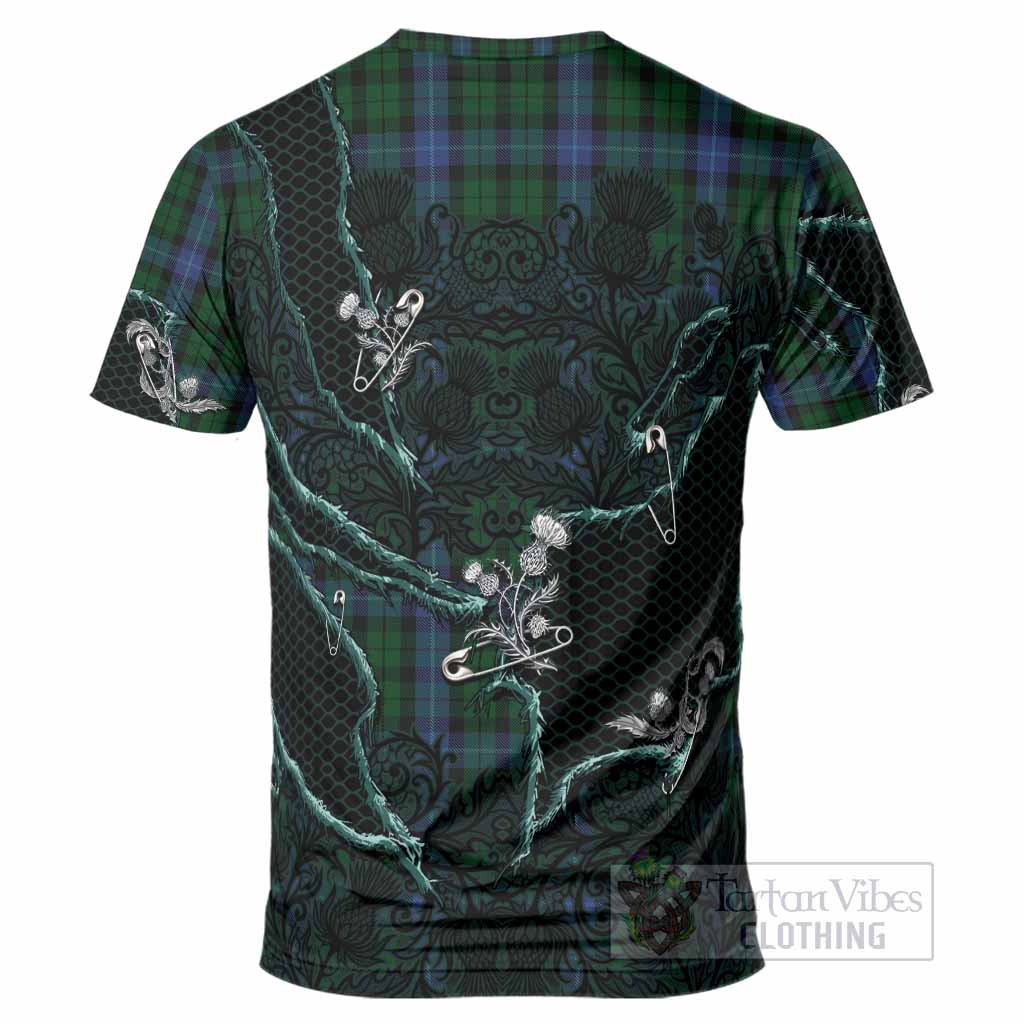 MacIntyre (McIntyre) Tartan Thistle Dark Gothic T-Shirt - Tartan Vibes Clothing
