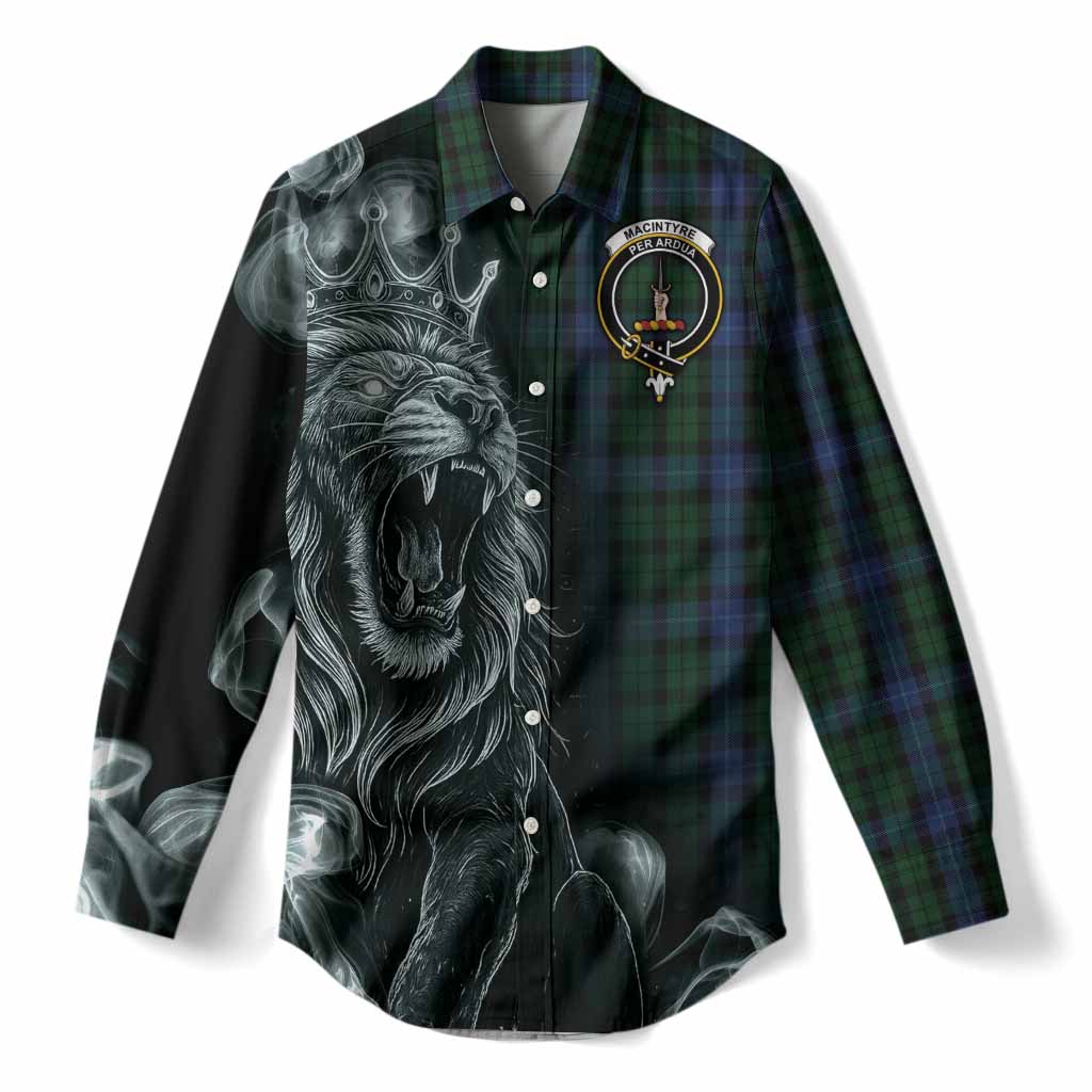 MacIntyre (McIntyre) Tartan Women Casual Shirt Roaring Lion Heritage