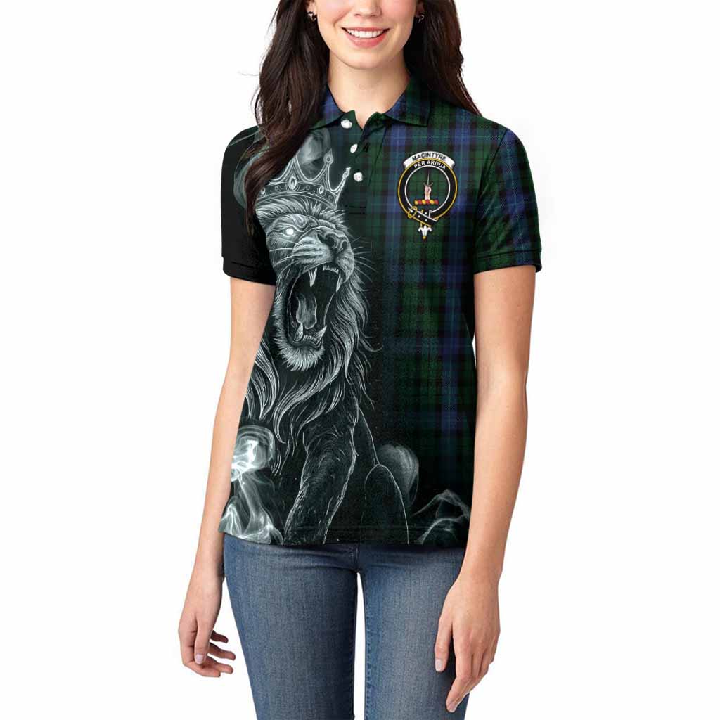 MacIntyre (McIntyre) Tartan Women Polo Shirt Roaring Lion Heritage