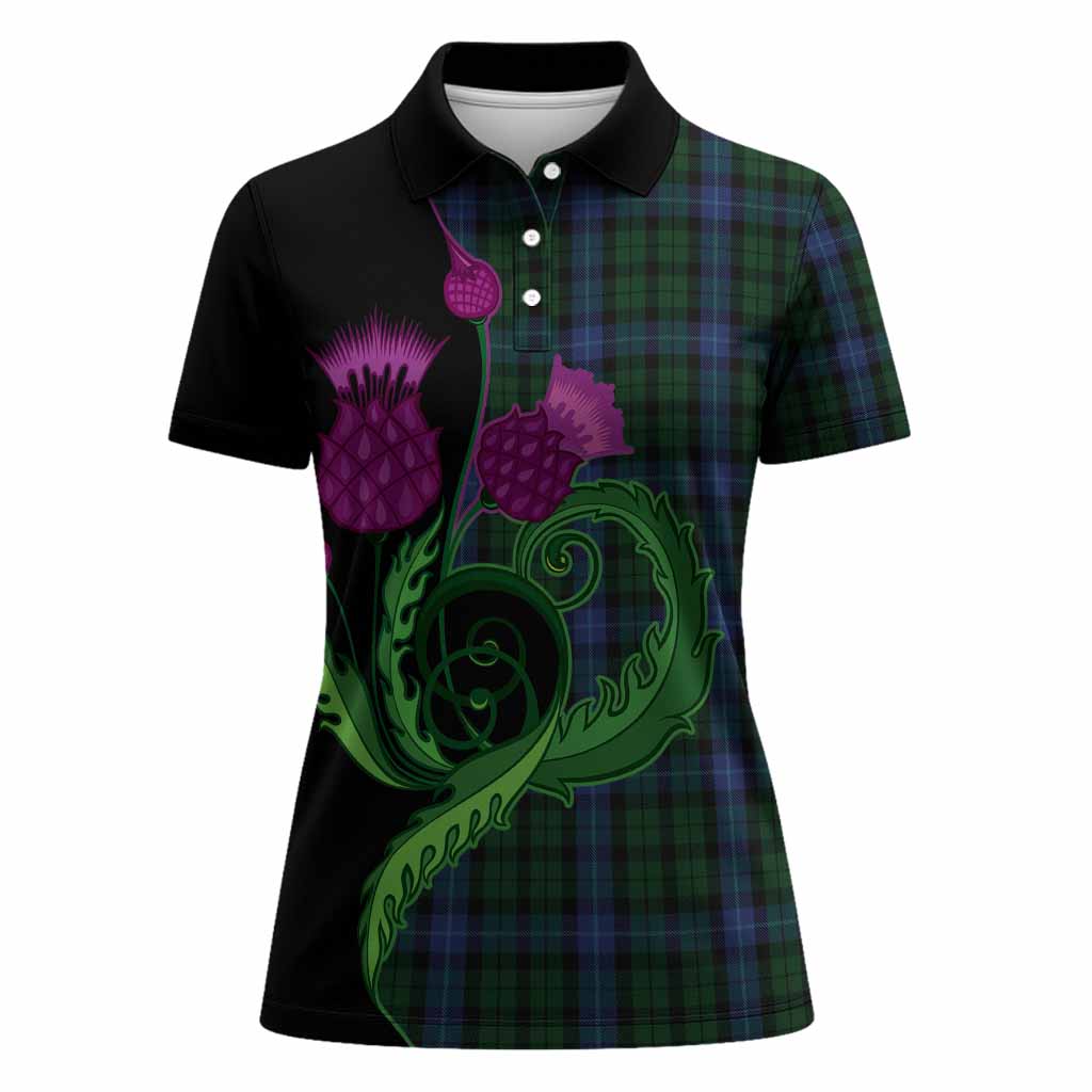 MacIntyre (McIntyre) Tartan Women Polo Shirt Traditional Scottish Thistle