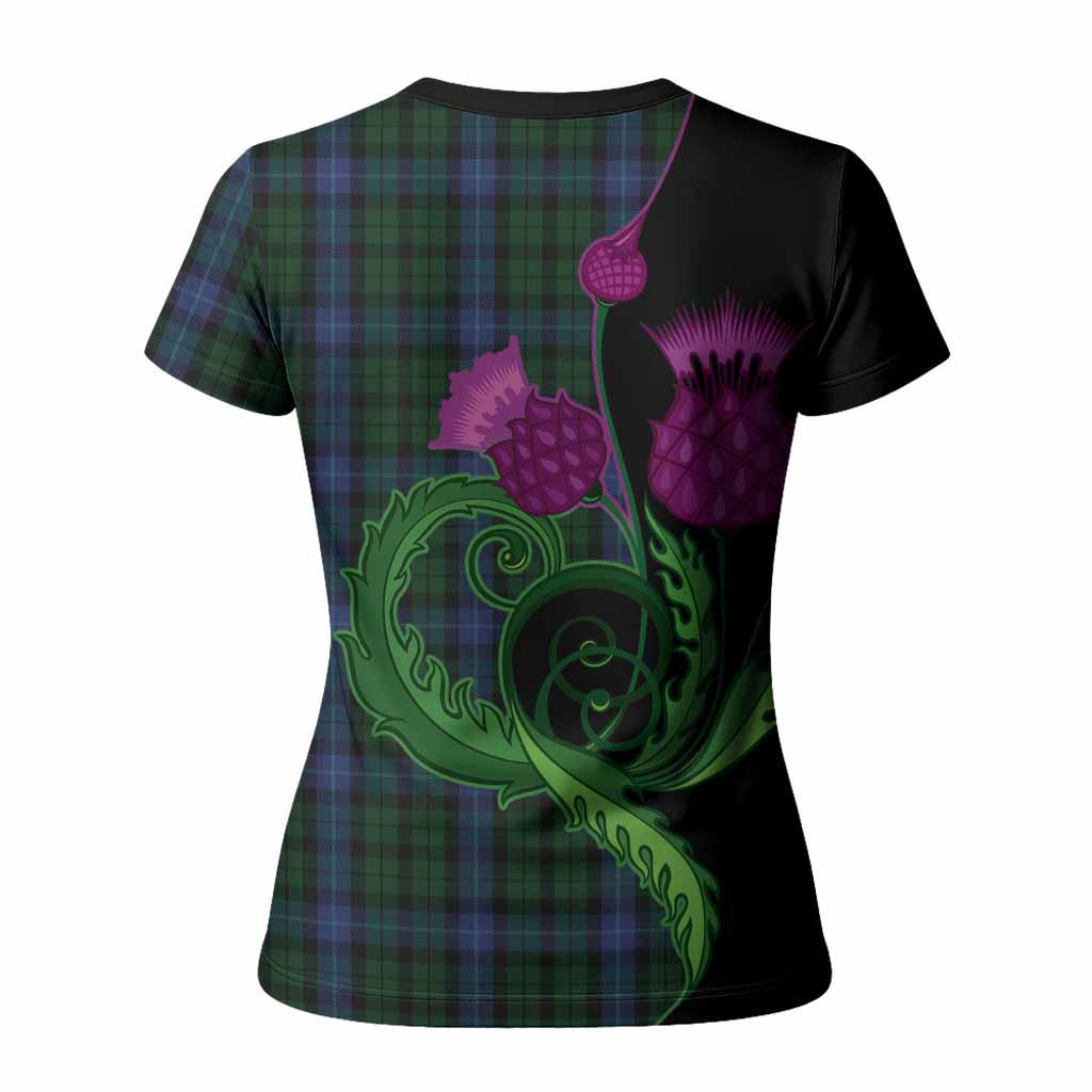 MacIntyre (McIntyre) Tartan Women T shirt Traditional Scottish Thistle