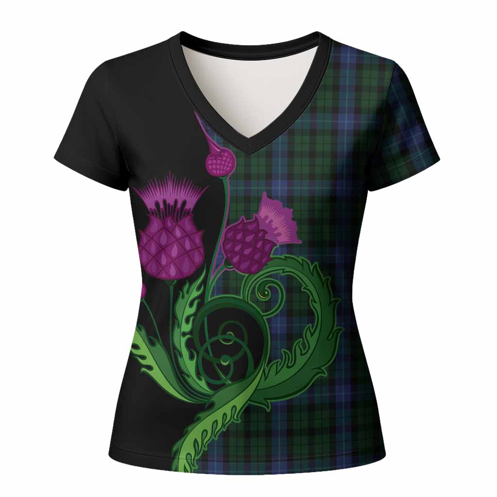 MacIntyre (McIntyre) Tartan Women T shirt Traditional Scottish Thistle