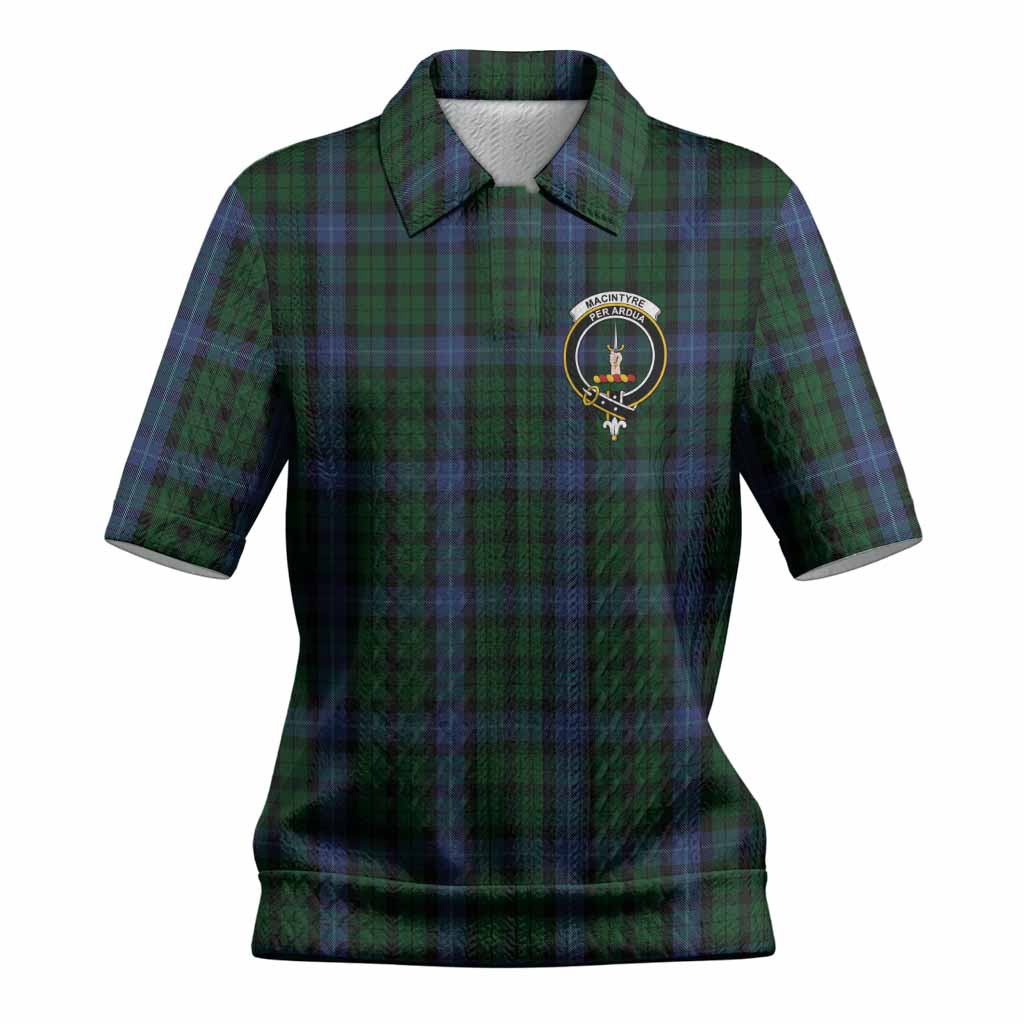 MacIntyre (McIntyre) Tartan Women’s Polo Sweater Top with Family Crest