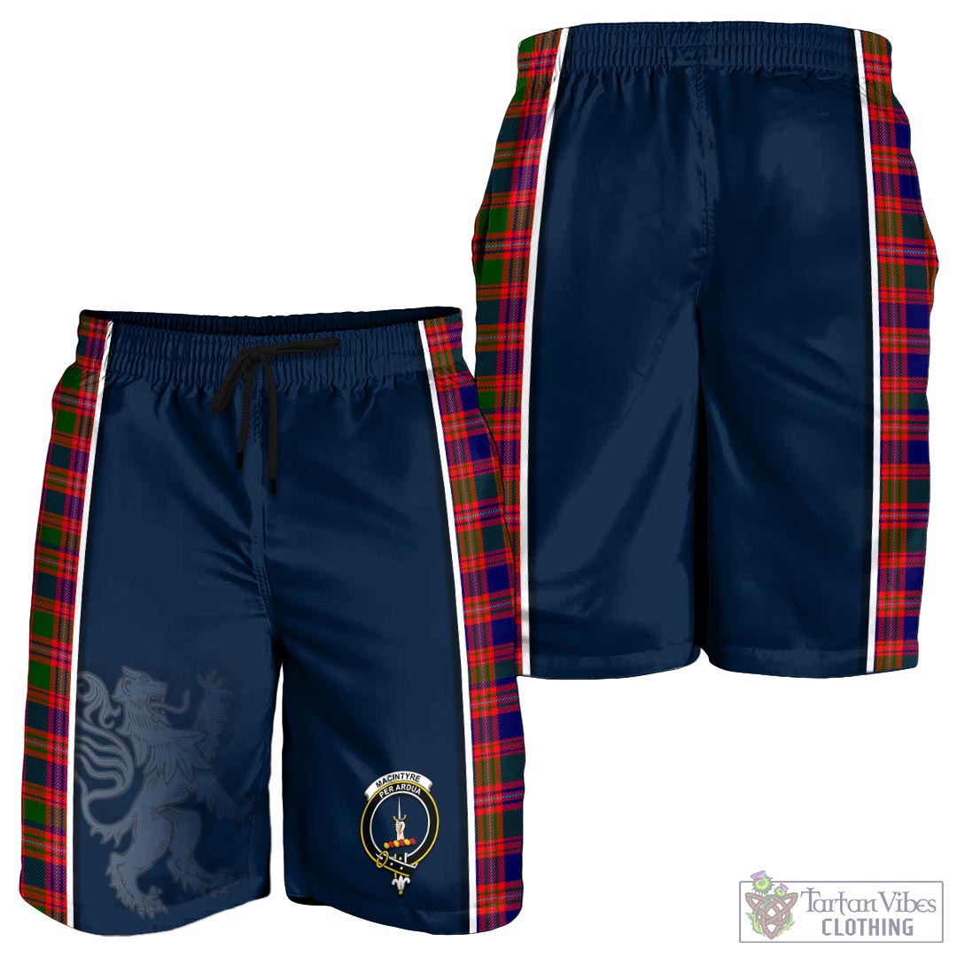 Tartan Vibes Clothing MacIntyre Modern Tartan Men's Shorts with Family Crest and Lion Rampant Vibes Sport Style