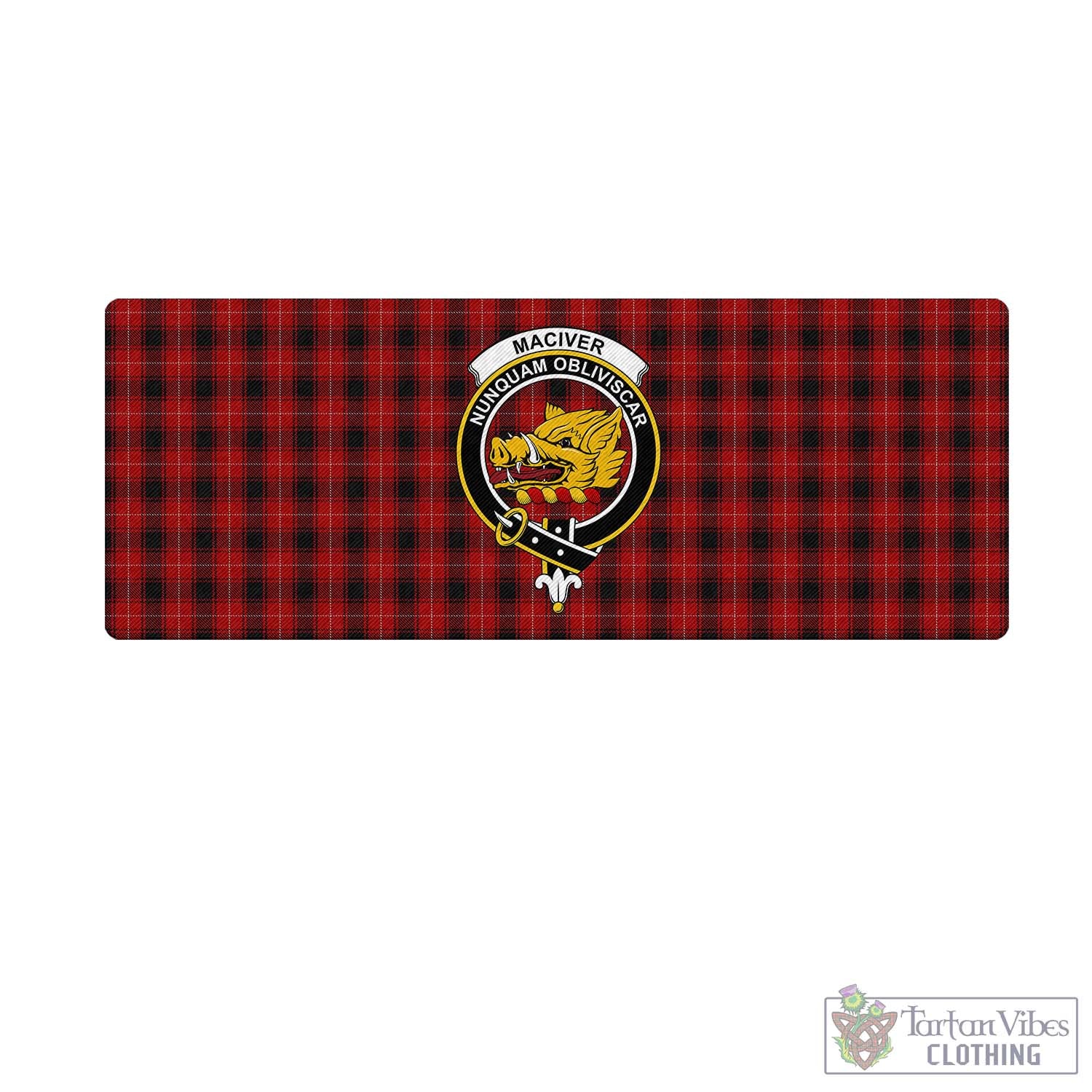 Tartan Vibes Clothing MacIver Tartan Mouse Pad with Family Crest
