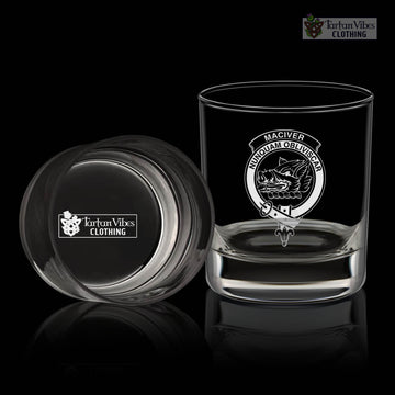 MacIver (McIver) Clan Crest Engraved Whiskey Glass