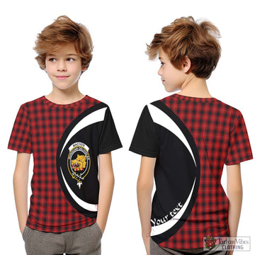MacIver (McIver) Tartan Kid T-Shirt with Family Crest Circle Style Youth XL Size14 - Tartan Vibes Clothing
