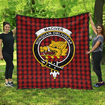 MacIver Tartan Quilt with Family Crest