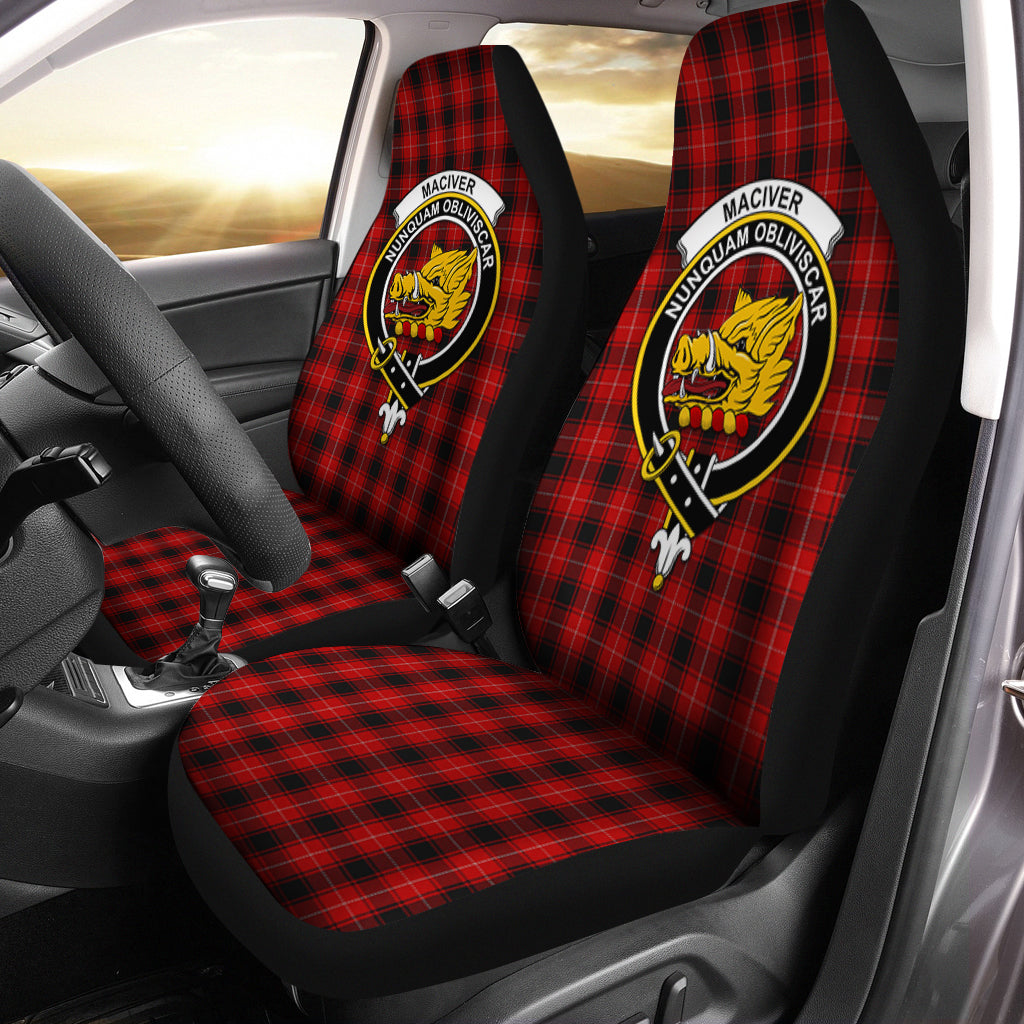 MacIver Tartan Car Seat Cover with Family Crest One Size - Tartanvibesclothing