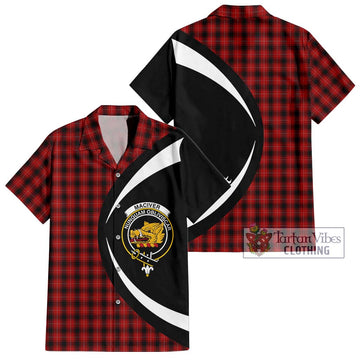 MacIver (McIver) Tartan Hawaiian Shirt with Family Crest Circle Style