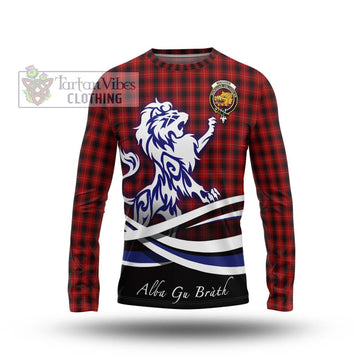 MacIver (McIver) Tartan Long Sleeve T-Shirt with Alba Gu Brath Regal Lion Emblem Unisex - Tartanvibesclothing Shop
