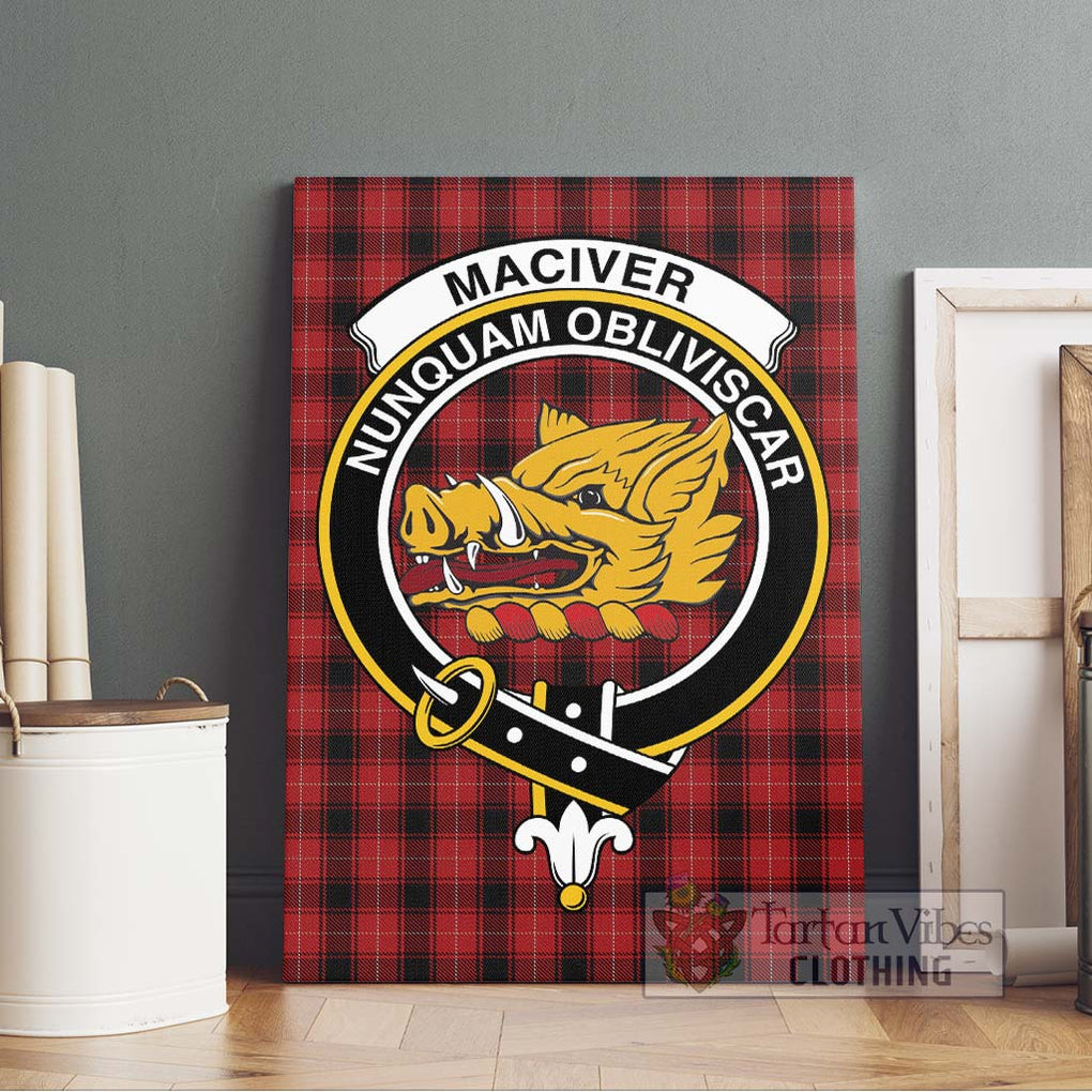 MacIver (McIver) Tartan Canvas Print Wall Art with Family Crest Without Frame - Tartan Vibes Clothing