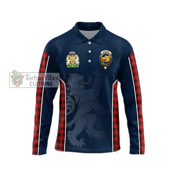 MacIver (McIver) Tartan Long Sleeve Polo Shirt with Family Crest and Lion Rampant Vibes Sport Style Unisex - Tartan Vibes Clothing