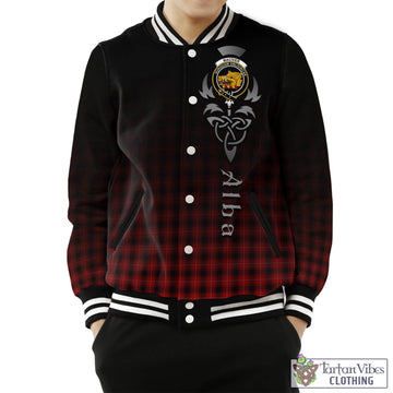 MacIver (McIver) Tartan Baseball Jacket Featuring Alba Gu Brath Family Crest Celtic Inspired