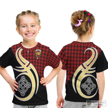 MacIver (McIver) Tartan Kid T-Shirt with Family Crest and Celtic Symbol Style - Tartan Vibes Clothing