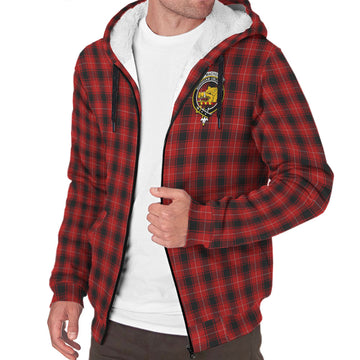 MacIver Tartan Sherpa Hoodie with Family Crest