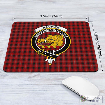 Tartan Vibes Clothing MacIver Tartan Mouse Pad with Family Crest