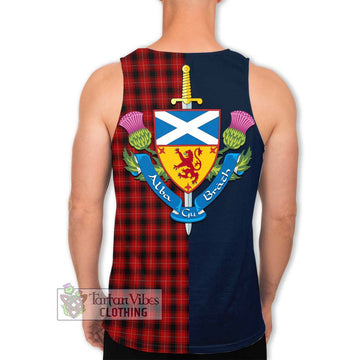 Tartan Vibes Clothing MacIver Tartan Men's Tank Top with Scottish Lion Royal Arm Half Style