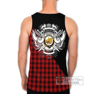 MacIver (McIver) Tartan Men's Tank Top with Family Crest and Military Logo Style - Tartanvibesclothing Shop