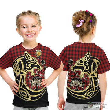 MacIver (McIver) Tartan Kid T-Shirt with Family Crest Celtic Wolf Style - Tartan Vibes Clothing