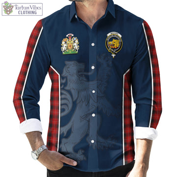 MacIver (McIver) Tartan Long Sleeve Button Up Shirt with Family Crest and Lion Rampant Vibes Sport Style