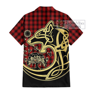 MacIver (McIver) Tartan Hawaiian Shirt with Family Crest Celtic Wolf Style