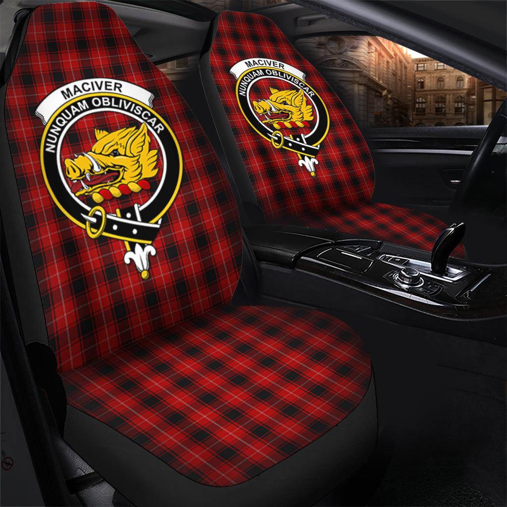 MacIver Tartan Car Seat Cover with Family Crest - Tartanvibesclothing