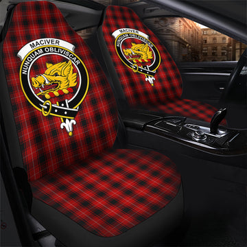 MacIver Tartan Car Seat Cover with Family Crest - Tartanvibesclothing