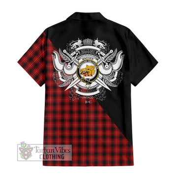 MacIver (McIver) Tartan Hawaiian Shirt with Family Crest and Military Logo Style