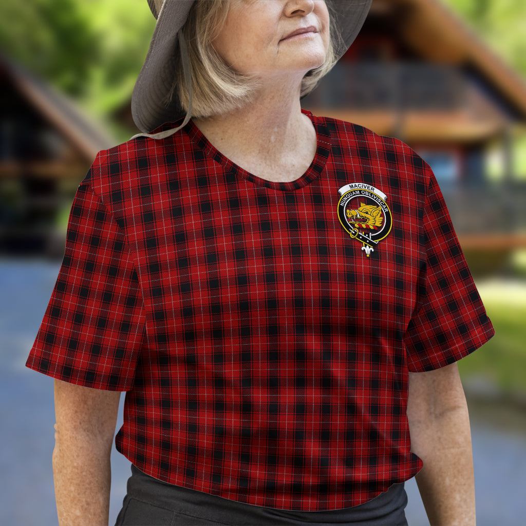 MacIver (McIver) Tartan T-Shirt with Family Crest - Tartan Vibes Clothing