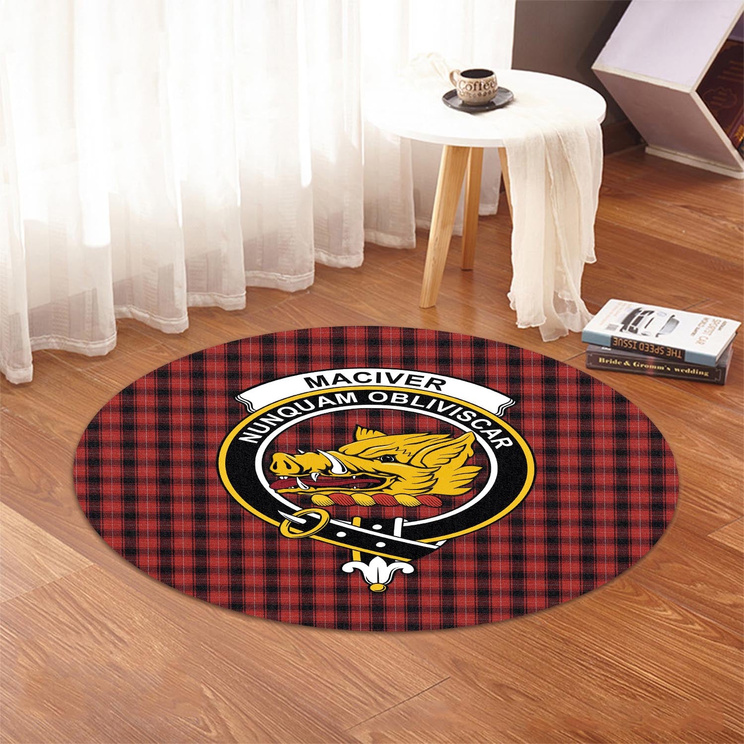 maciver-tartan-round-rug-with-family-crest