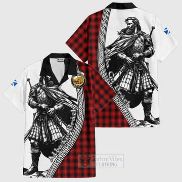MacIver (McIver) Tartan Clan Crest Hawaiian Shirt with Highlander Warrior Celtic Style