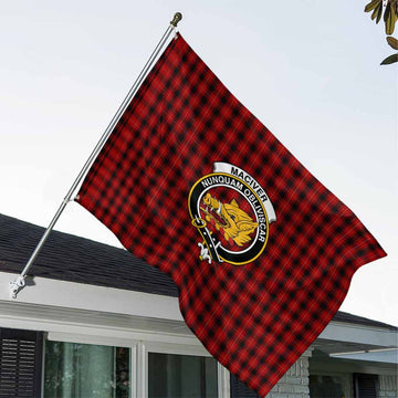 Tartan Vibes Clothing MacIver (McIver) Tartan House Flag with Family Crest