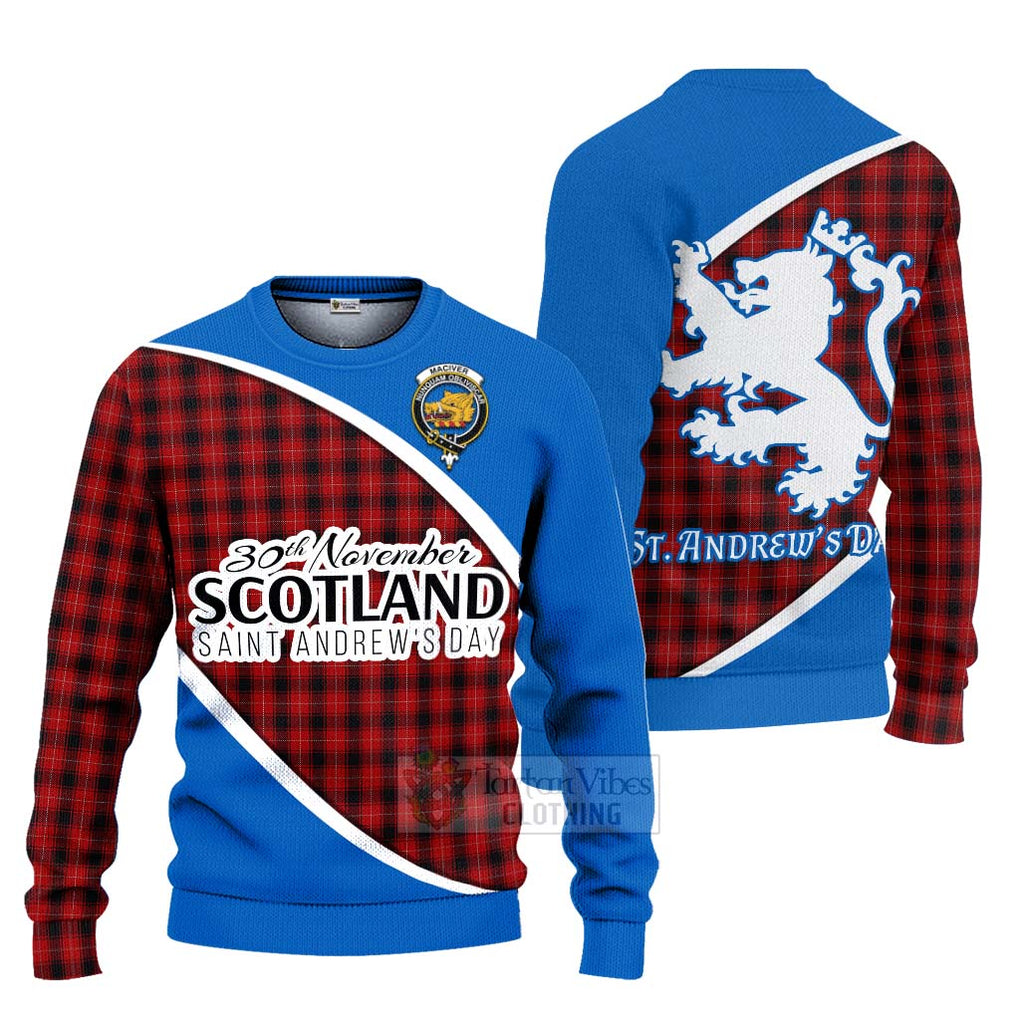 Tartan Vibes Clothing MacIver (McIver) Family Crest Tartan Knitted Sweater Celebrate Saint Andrew's Day in Style